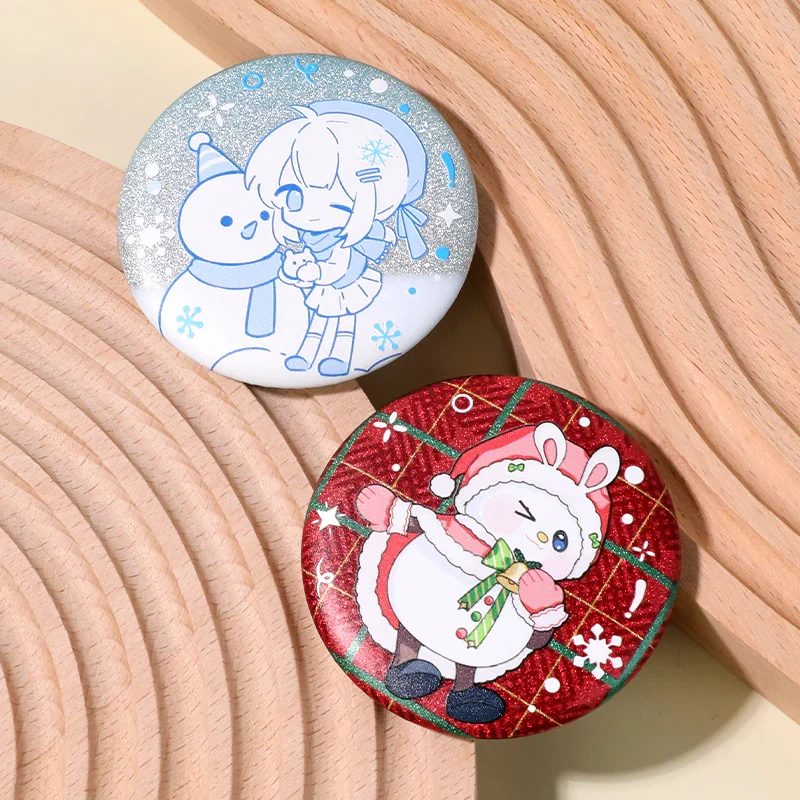 Custom 3D Glitter Holographic Button Pins - Image 6