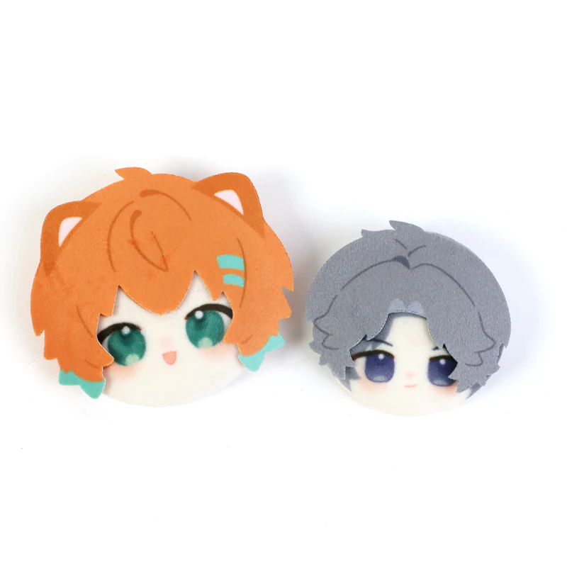 Custom 3D Plush Head Button Pins - Image 5