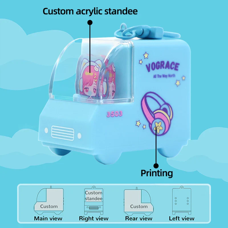 Custom Acrylic 3D Cartoon Car Charms - Image 3