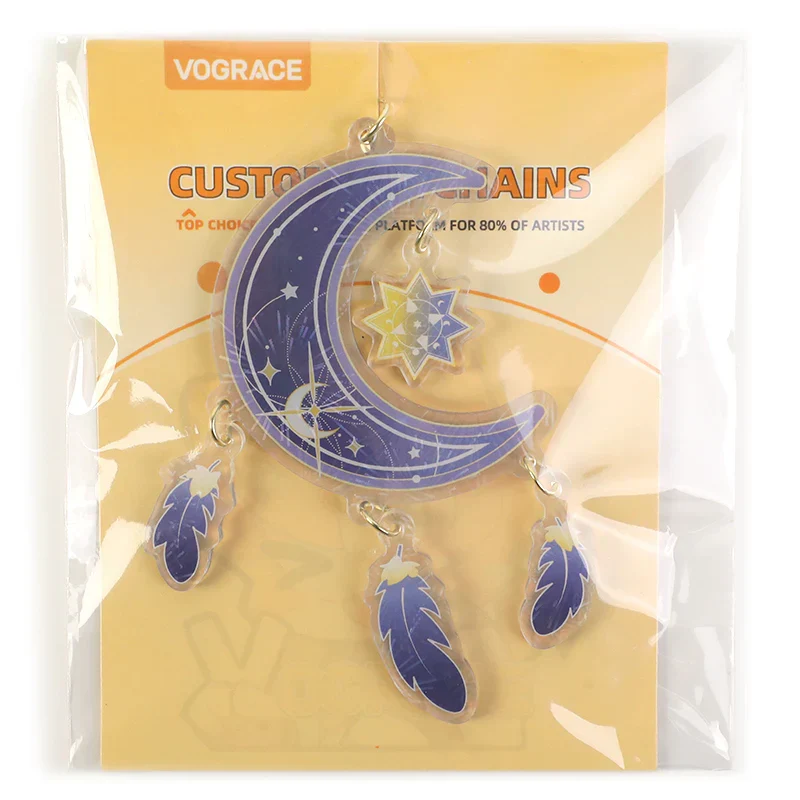 Custom Acrylic Wreath Dangling Shaker Keychains - Image 14