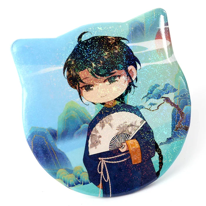 Custom Cat Ear Shapes Button Pins - Image 14