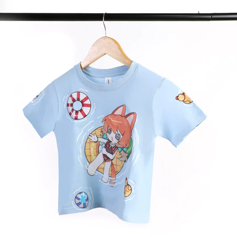 Custom Children's T Shirts Printing Cotton Crew Neck T-Shirts - Image 4