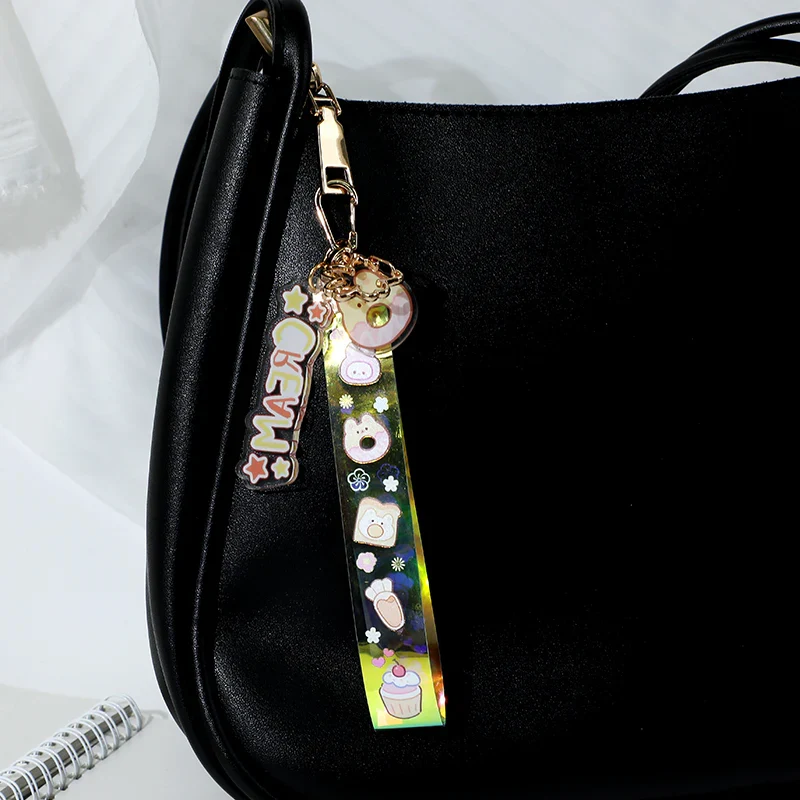 Custom Clear Acrylic Holographic PVC Lanyard Keychains - Image 3