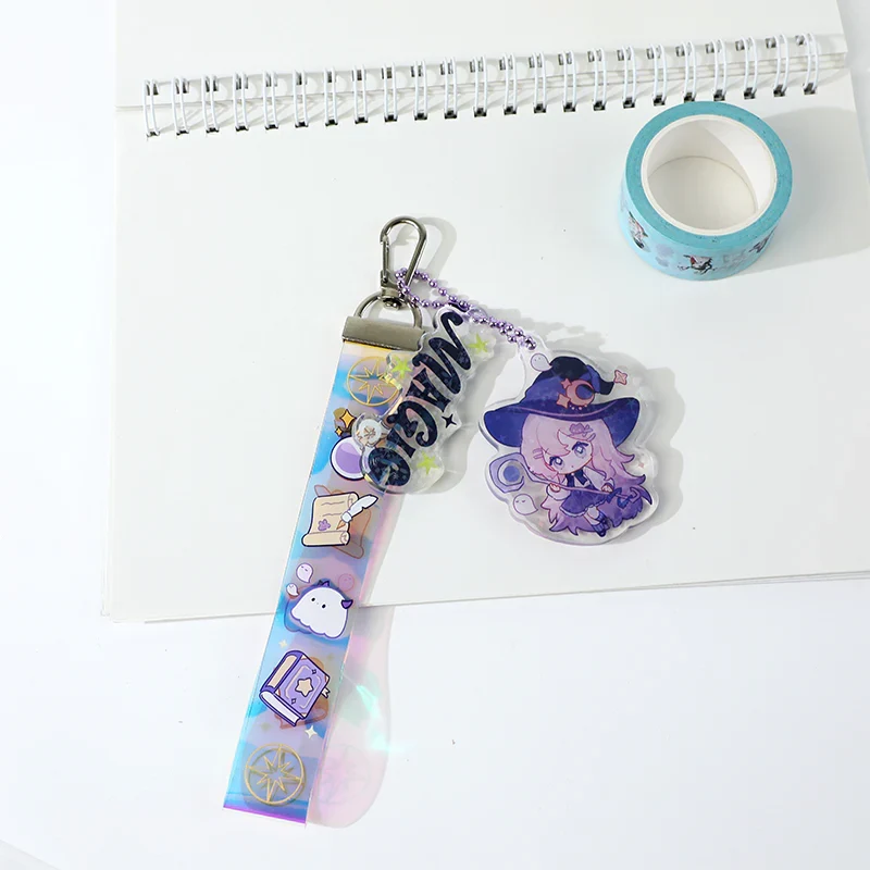Custom Clear Acrylic Holographic PVC Lanyard Keychains - Image 5