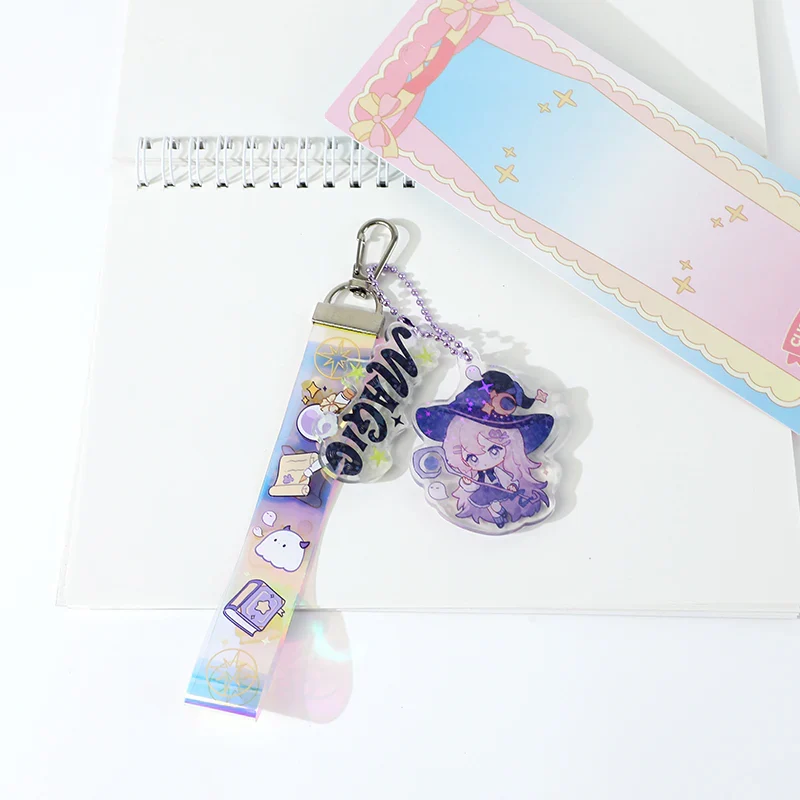 Custom Clear Acrylic Holographic PVC Lanyard Keychains - Image 6