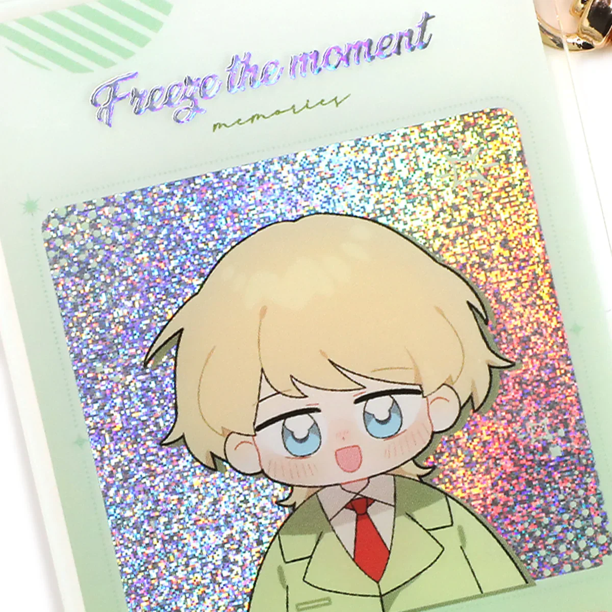 Custom Cold Foil Stamping Glitter Holographic Acrylic Keychains - Image 2
