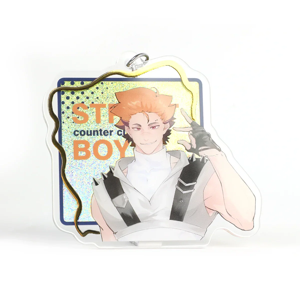 Custom Cold Foil Stamping Glitter Holographic Acrylic Keychains - Image 5