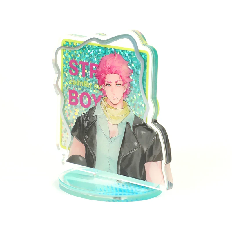 Custom Cold Foil Stamping Glitter Holographic Acrylic Standees - Image 3
