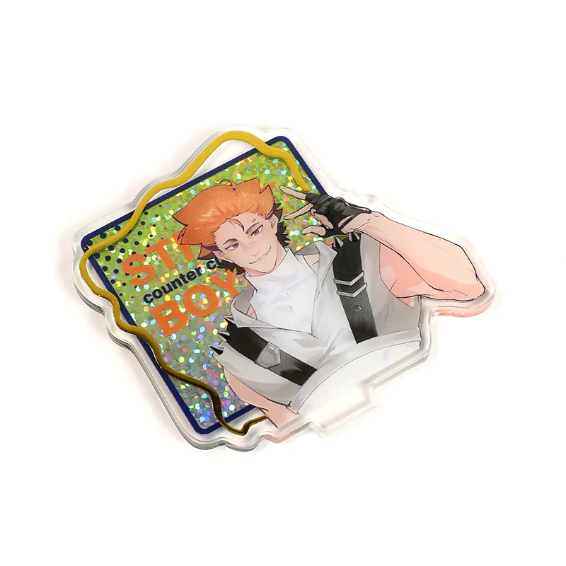 Custom Cold Foil Stamping Glitter Holographic Acrylic Standees - Image 5