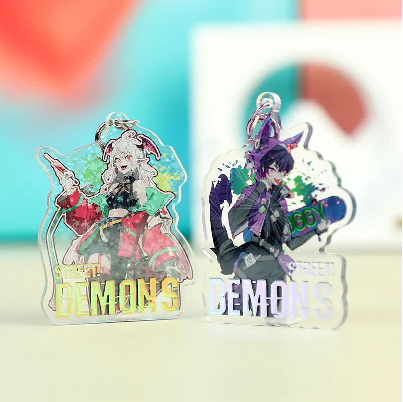 Custom Cold Foil Stamping Holographic Clear Acrylic Keychains - Image 4