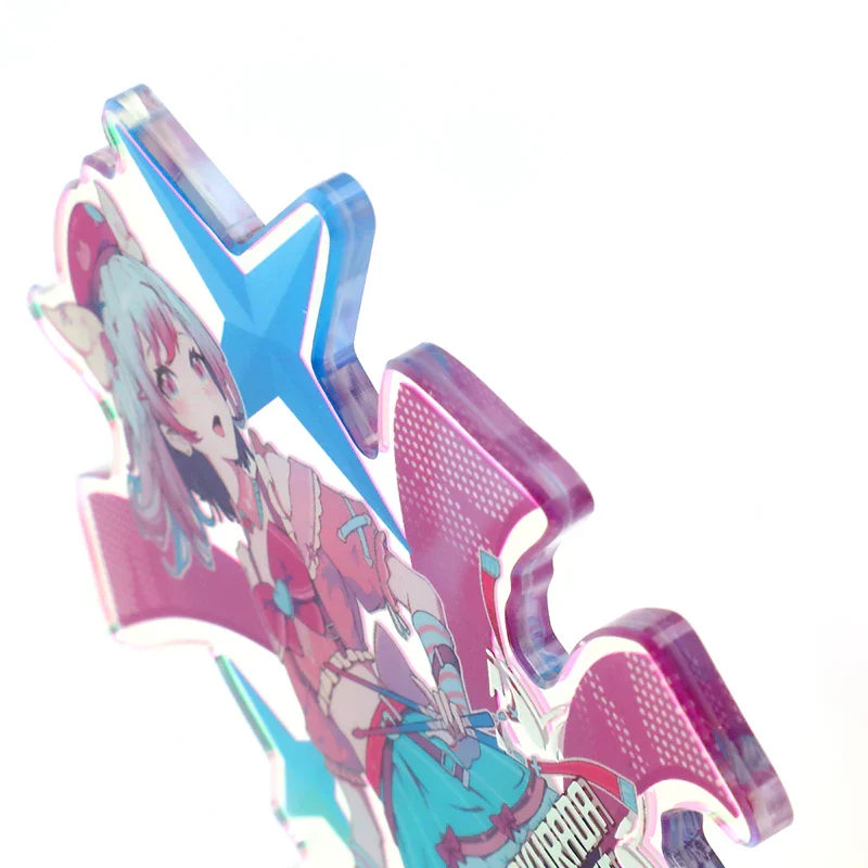 Custom Cold Foil Stamping Holographic Rainbow Acrylic Standees - Image 3
