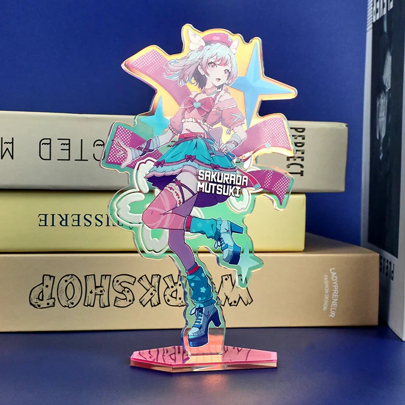Custom Cold Foil Stamping Holographic Rainbow Acrylic Standees - Image 5