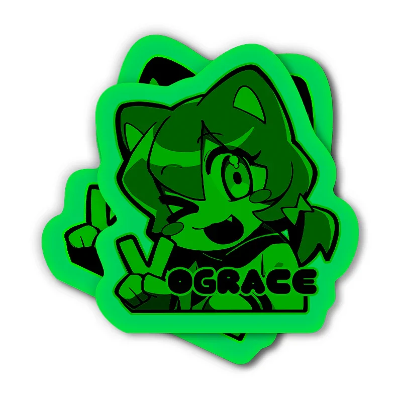 Custom Colorful Blue Holographic Glow In The Dark Stickers - Image 8
