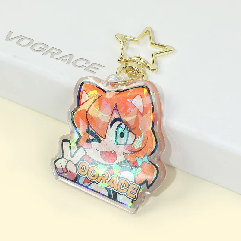 Custom Epoxy Holographic Keychain - Image 4