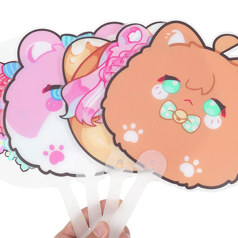 Custom Frosted Translucent PVC Hand Fans - Image 7