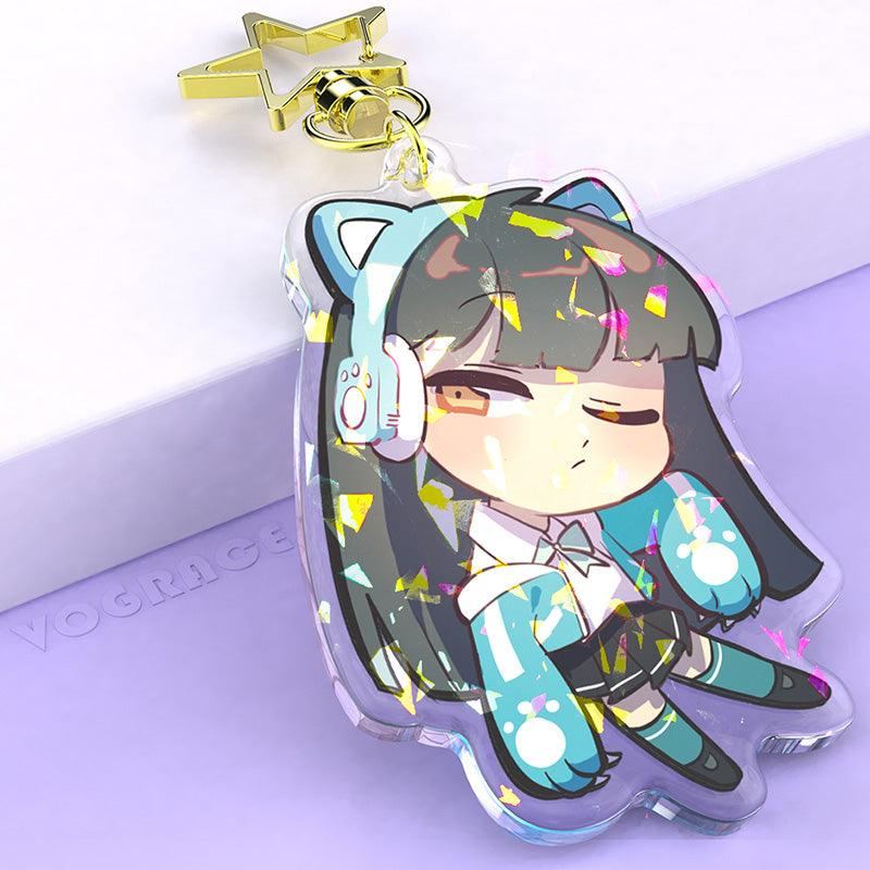 Custom Glitter Epoxy Holographic Keychains - Image 3