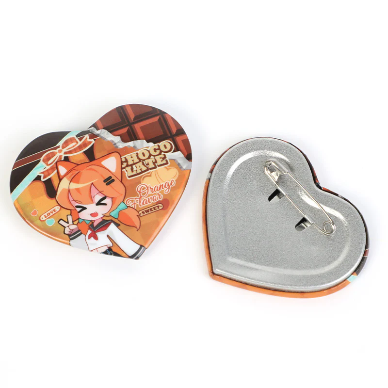 Custom Heart Glitter Button Pins - Image 3