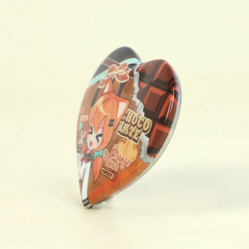 Custom Heart Glitter Button Pins - Image 7