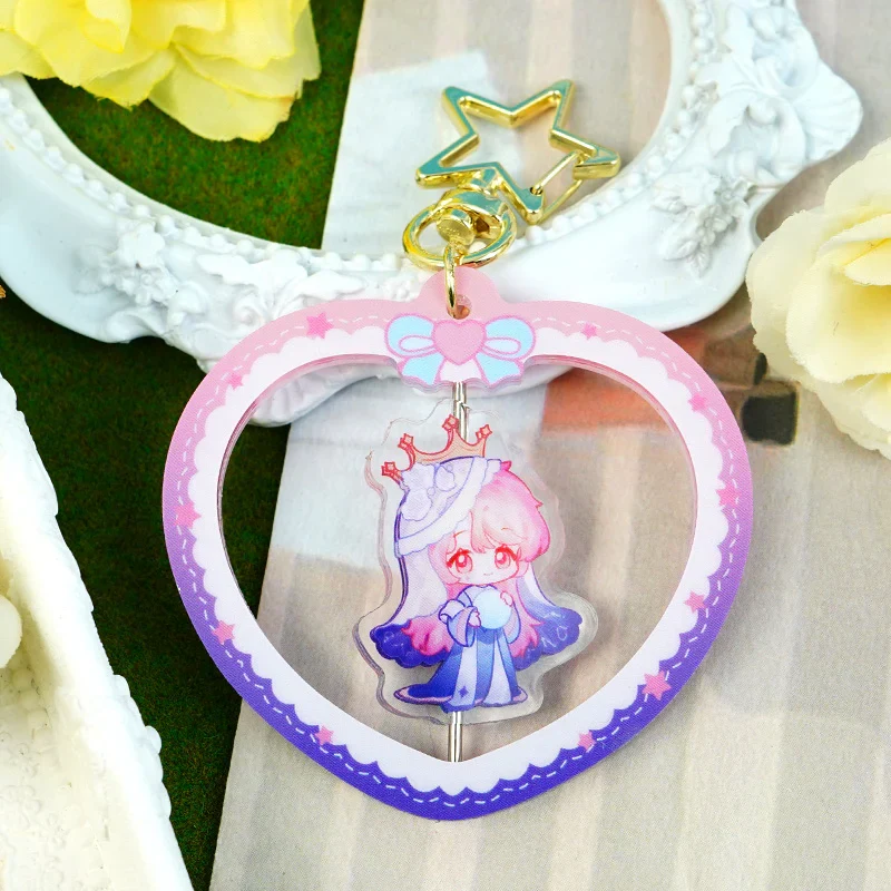 Custom Hollow Rotating Acrylic Keychains - Image 2