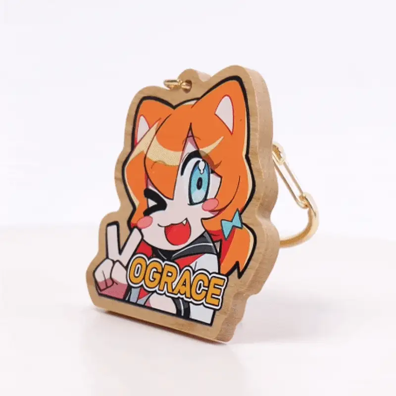 Custom Natural Wooden Keychains - Image 2