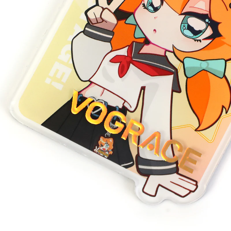 Custom Non-Clear Raised Foil Stamping Acrylic Fridge Magnets - Image 11