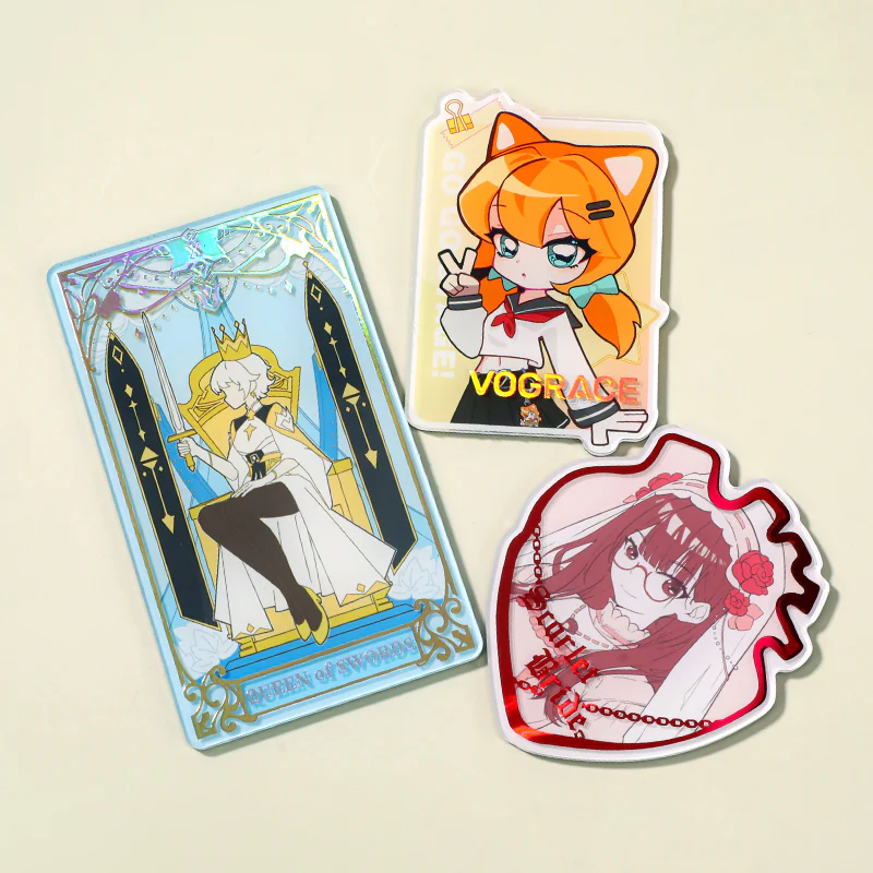 Custom Non-Clear Raised Foil Stamping Acrylic Fridge Magnets - Image 19