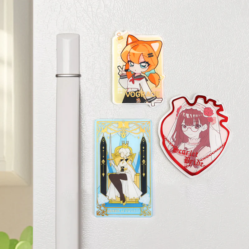 Custom Non-Clear Raised Foil Stamping Acrylic Fridge Magnets - Image 20