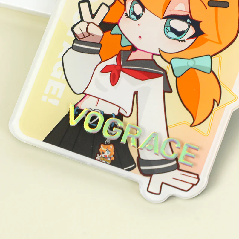 Custom Non-Clear Raised Foil Stamping Acrylic Fridge Magnets - Image 7