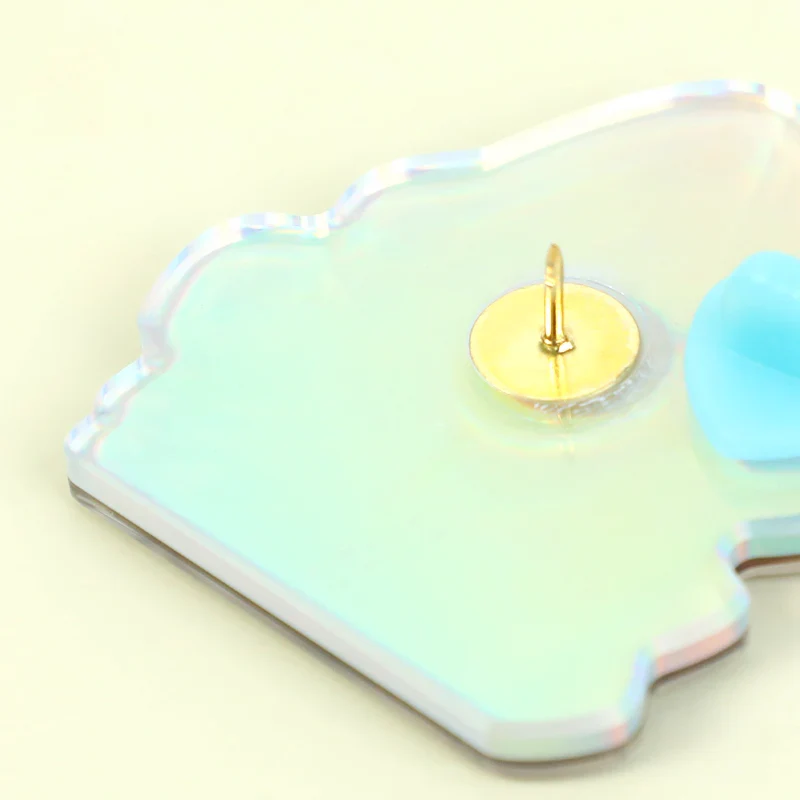 Custom Opaque Holographic Acrylic Pins - Image 2
