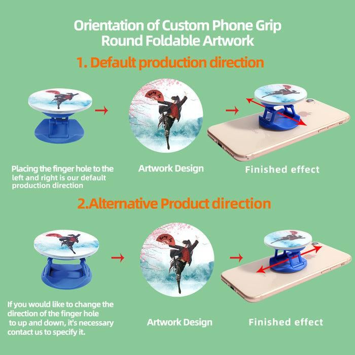 Custom Phone Grip Round Foldable Mobile Phone Holder - Image 3