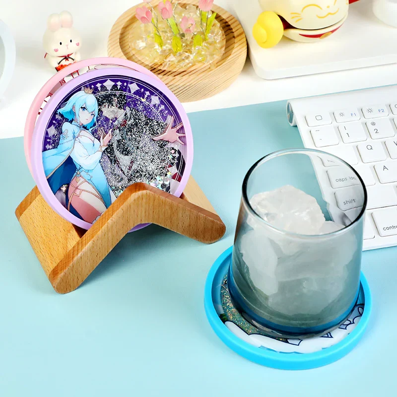 Custom Pre-filled Quicksand Liquid Shaker Acrylic Coasters - Image 7