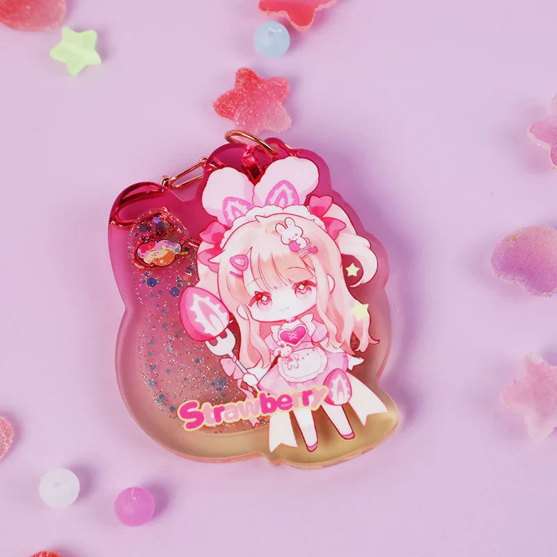 Custom Pre-filled Quicksand Liquid Shaker Acrylic Keychains - Image 2