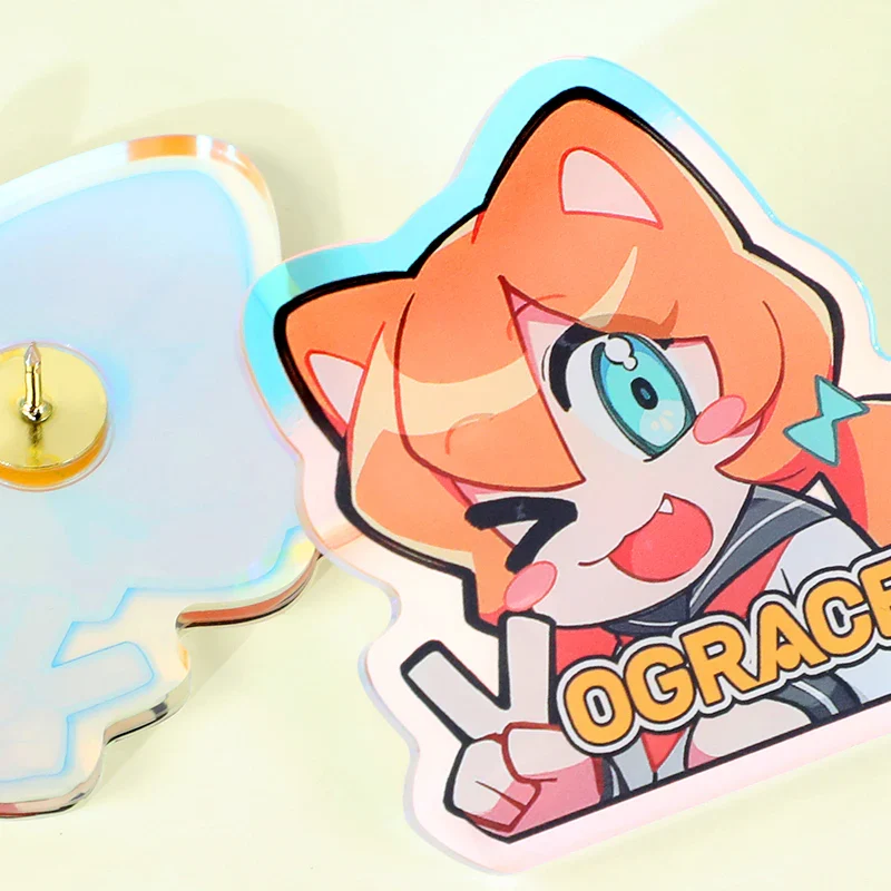 Custom Rainbow Acrylic Pins - Image 2