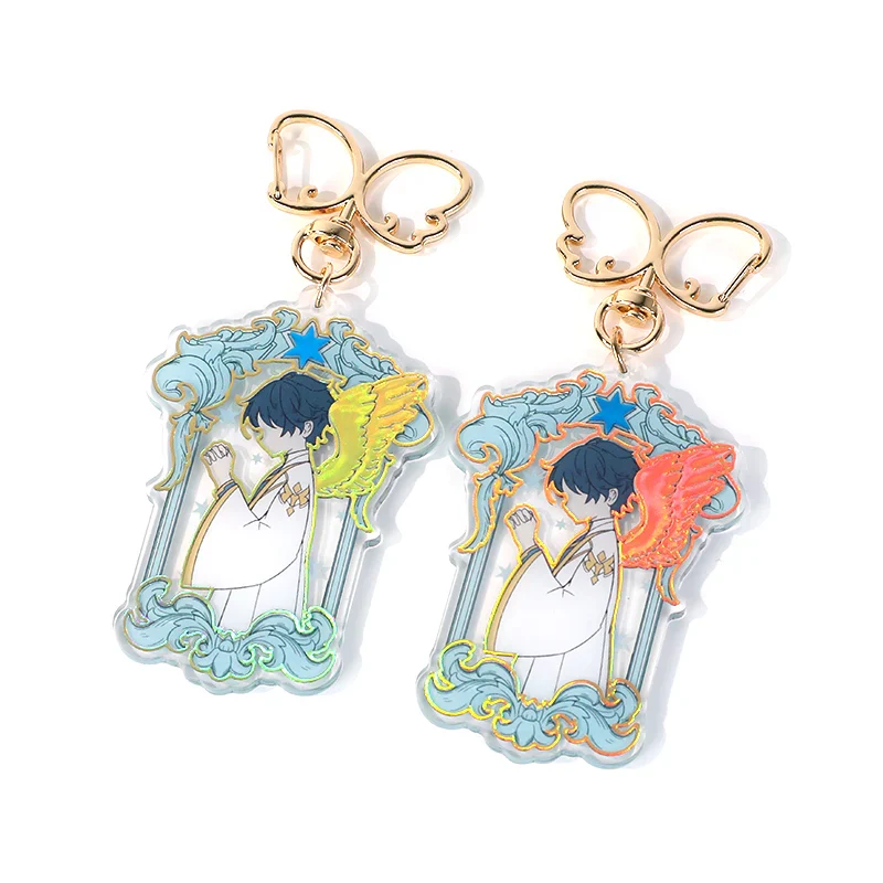 Custom Raised Foil Printing Cold Foil Stamping Acrylic Keychains - Image 4