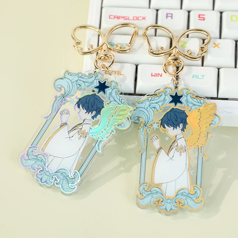 Custom Raised Foil Printing Cold Foil Stamping Acrylic Keychains - Image 5