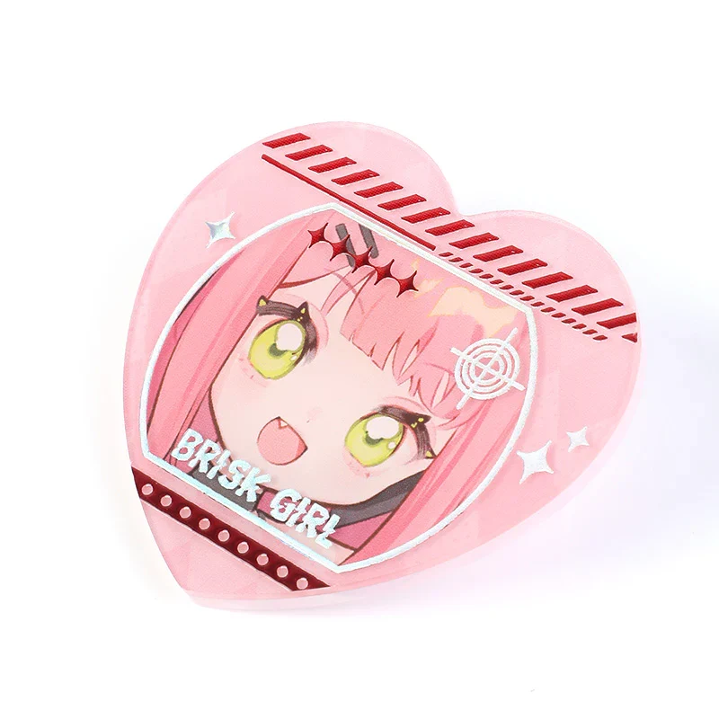 Custom Raised Foil Printing Cold Foil Stamping Acrylic Pins - Image 2