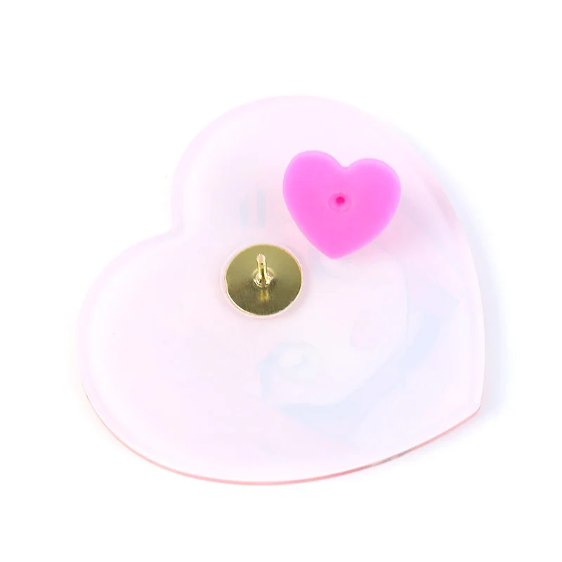 Custom Raised Foil Printing Cold Foil Stamping Acrylic Pins - Image 4