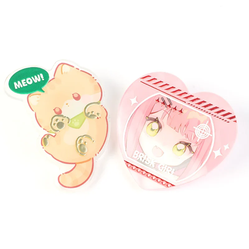 Custom Raised Foil Printing Cold Foil Stamping Acrylic Pins - Image 5
