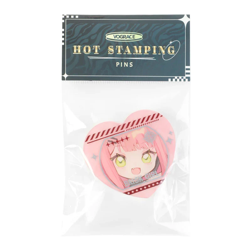 Custom Raised Foil Printing Cold Foil Stamping Acrylic Pins - Image 6