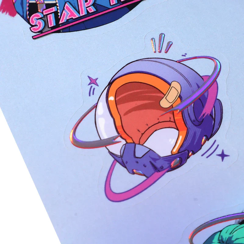 Custom Raised Foil Printing Sticker Sheet - Image 10