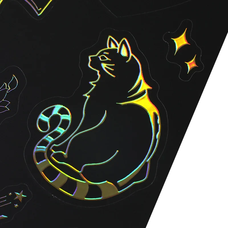 Custom Raised Foil Printing Sticker Sheet - Image 2