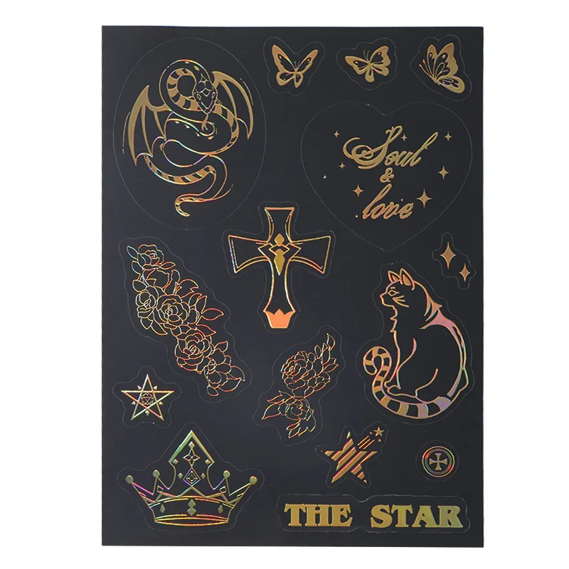 Custom Raised Foil Printing Sticker Sheet - Image 3