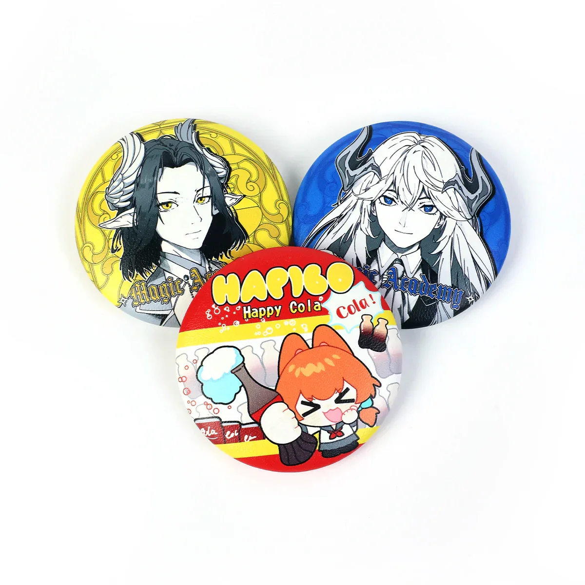 Custom Round PU Leather Button Pins - Image 5