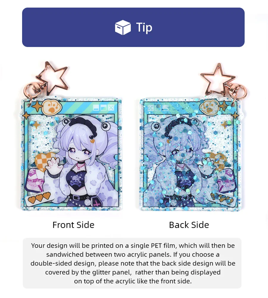 Custom Sequin Acrylic Keychains - Image 8
