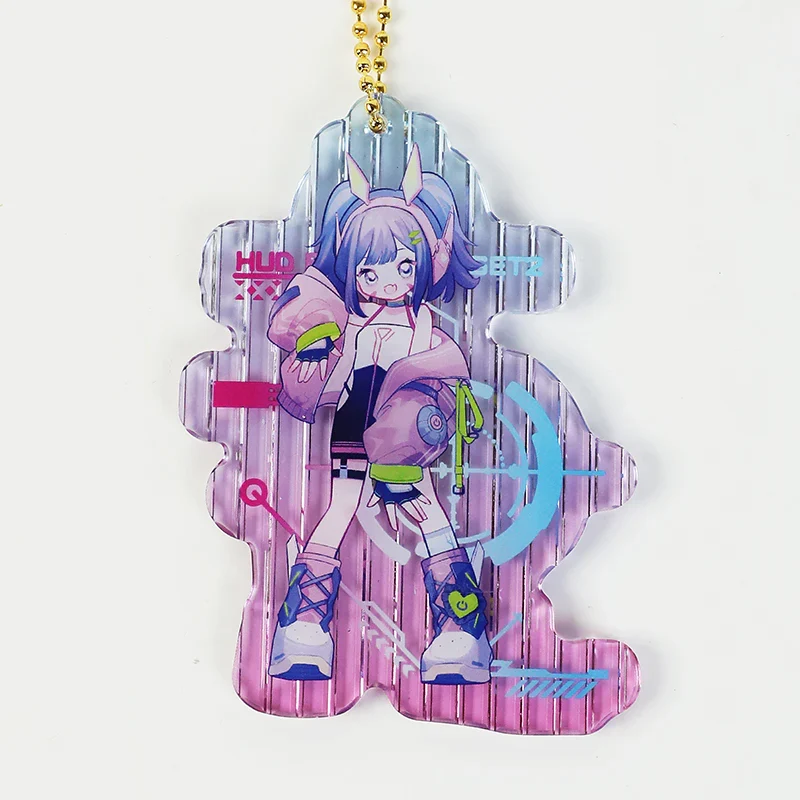 Custom Striped Acrylic Keychains - Image 5