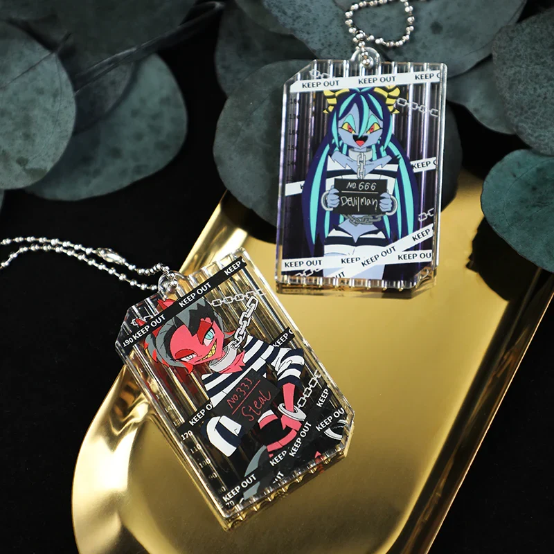 Custom Striped Acrylic Keychains - Image 6
