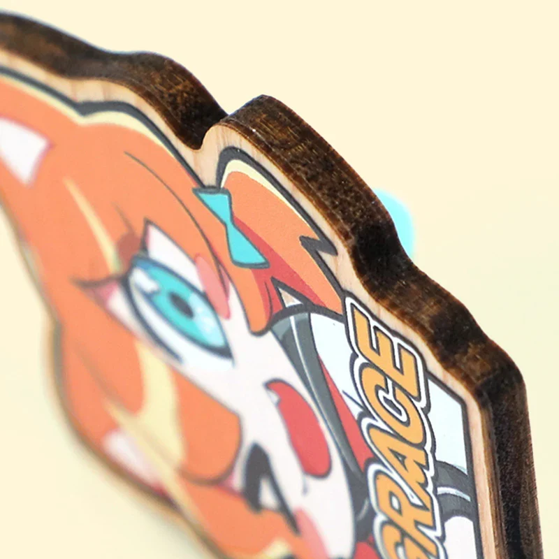 Custom Synthetic Wooden Pins Badges - Image 2