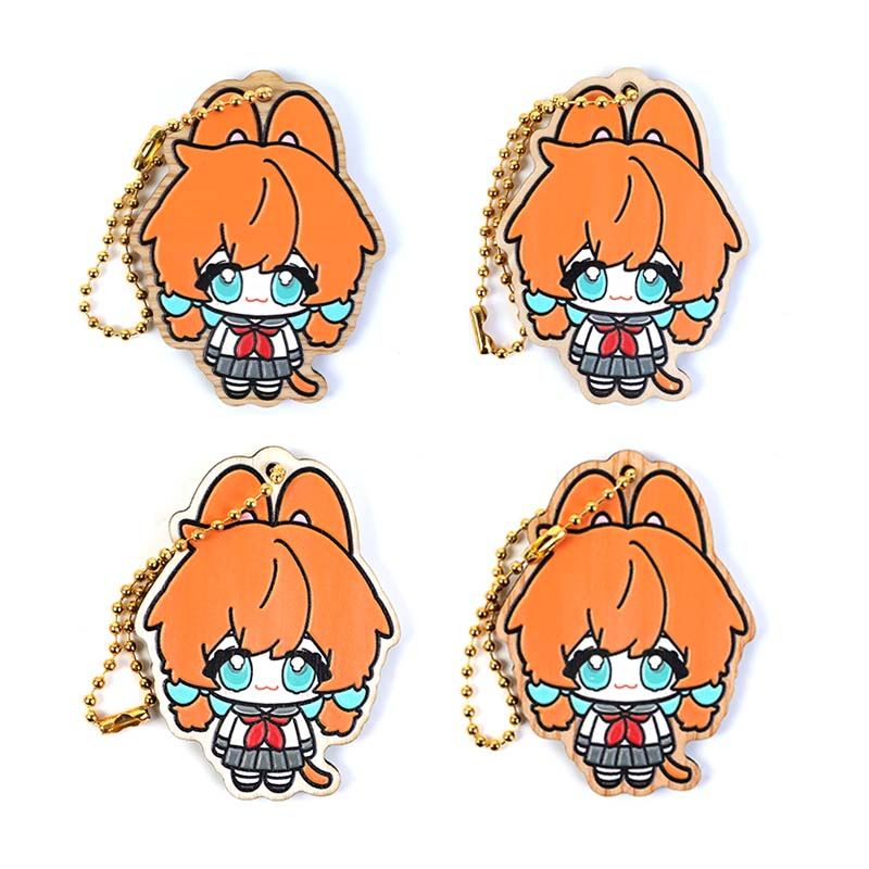 Custom Synthetic Wooden Soft Rubber Keychains - Image 12