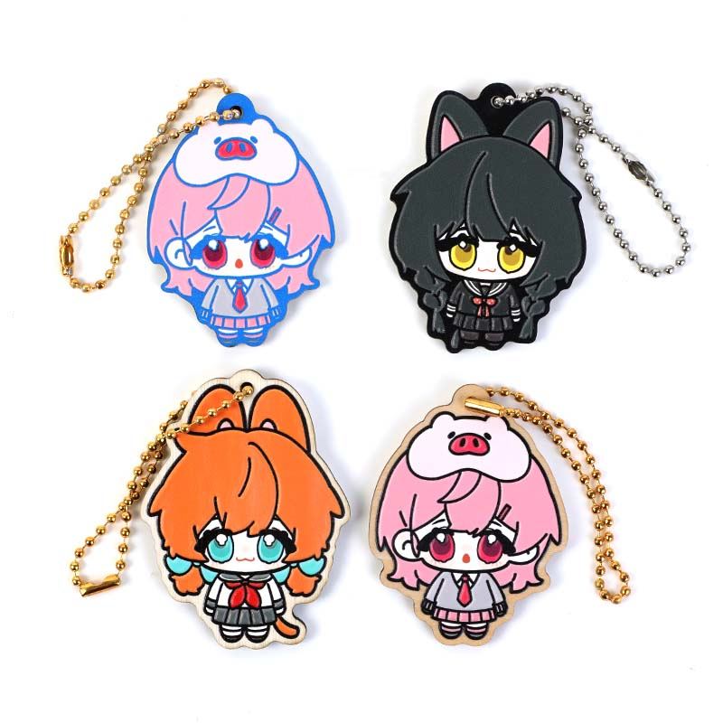 Custom Synthetic Wooden Soft Rubber Keychains - Image 14