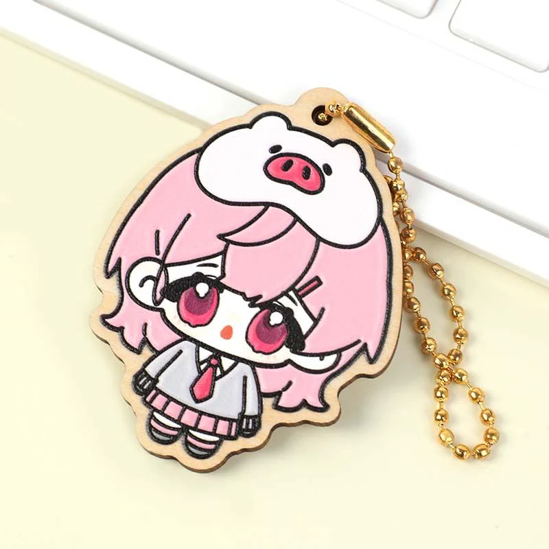 Custom Synthetic Wooden Soft Rubber Keychains - Image 6